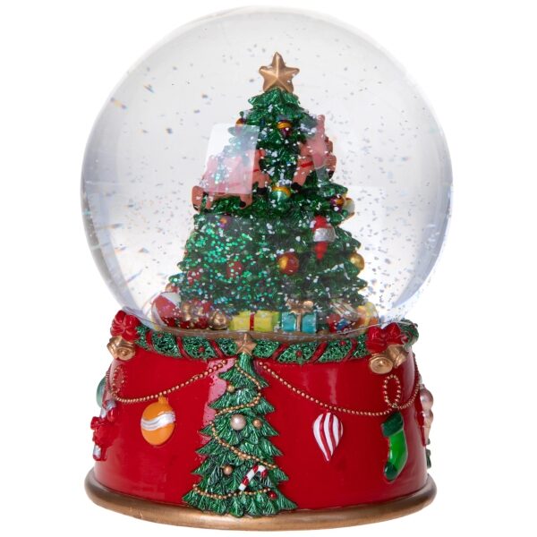 Bola Água c/Arvore Natal c/caixa de música 16,5cm