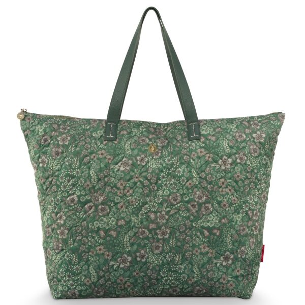 PiP Saco Tote Quilted L Tilda Daisy Dreams Verde 66x20x44cm