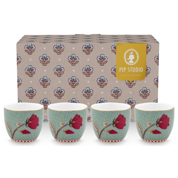 PiP Blooming Tales Conj 4Copos Ovos Fantasy Azul