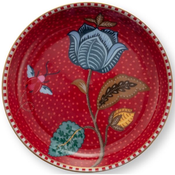 PiP Blooming Tales Pratinho Chá Fantasy Vermelho Escuro 9cm