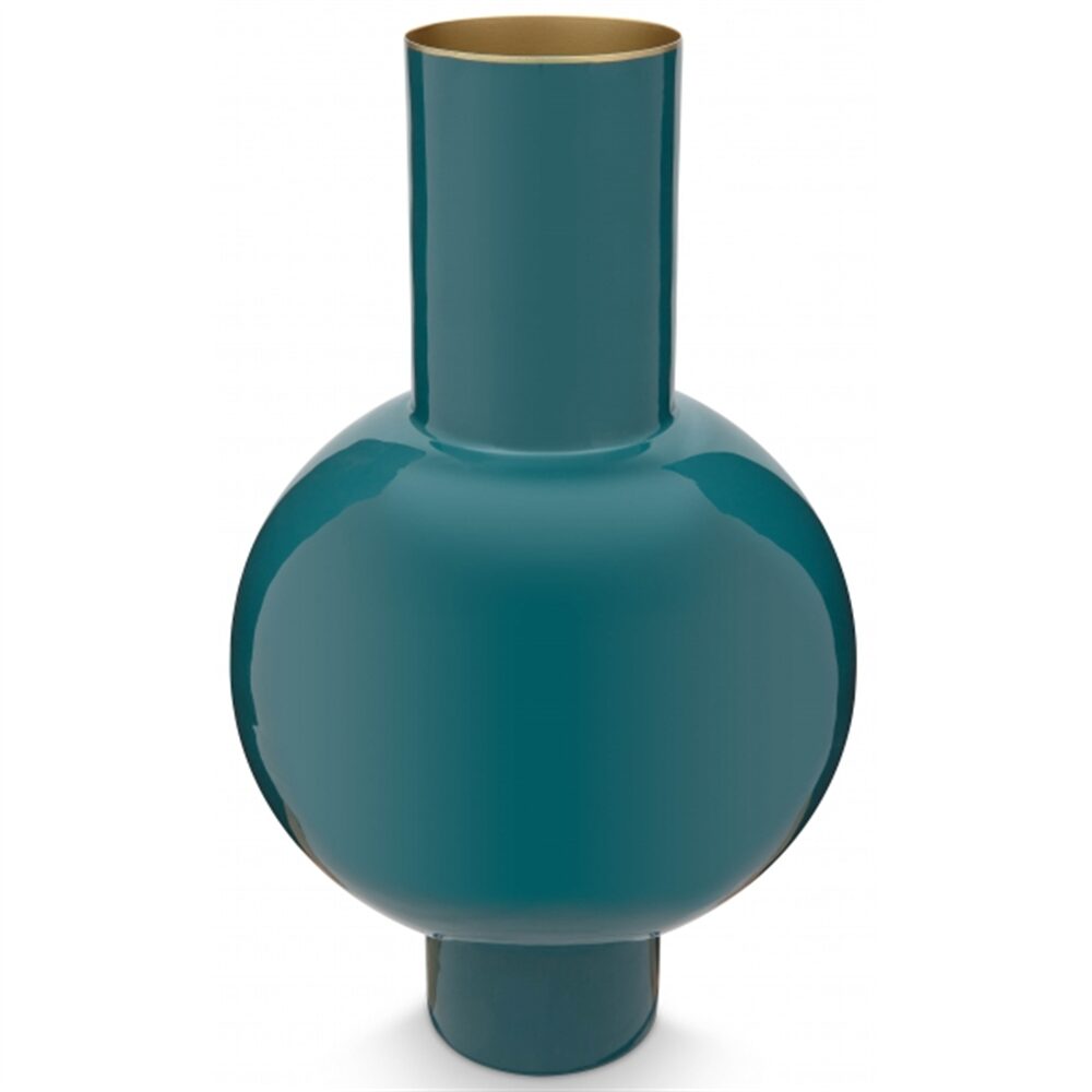 PiP Vaso metal Médio Verde água 24x40cm