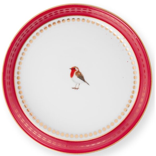 PiP Love Birds Pratinho Chá 9cm Vermelho
