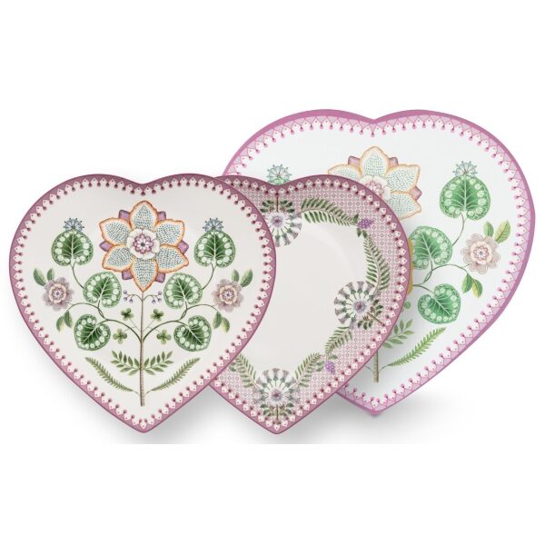 PiP Studio Lily&Lotus Pratos Coração Lilás 21.5cm