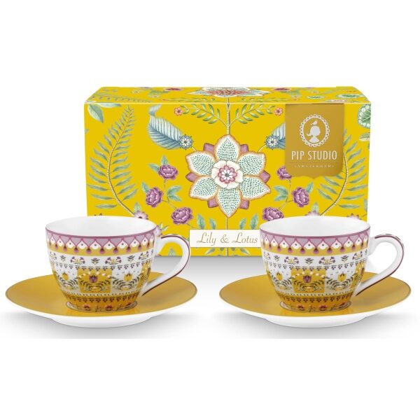 Pip Lily&Lotus Conj 2Chávenas Expresso 120ml Amarelo