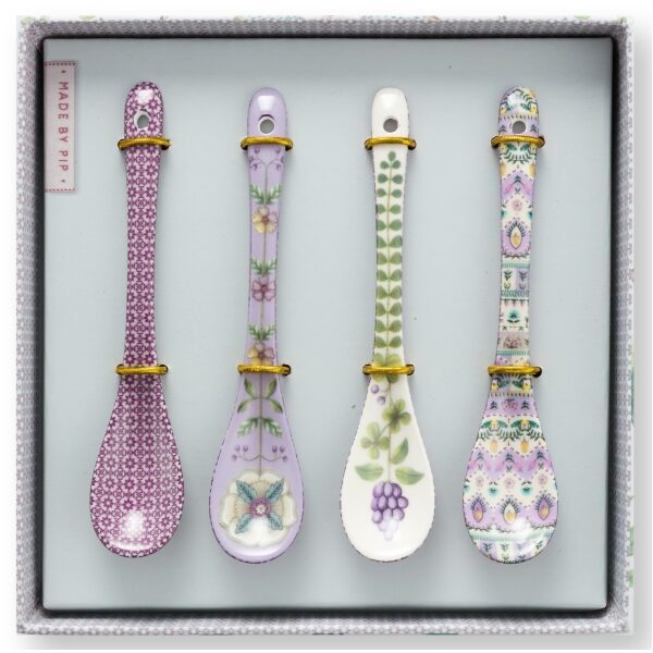 PiP Lily&Lotus Set/4 Colheres de Chá Lilás