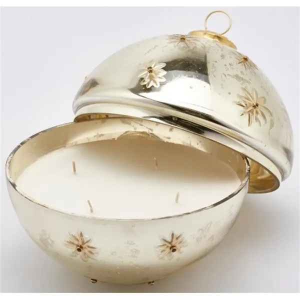 Vela Bola de Natal 18cm branco