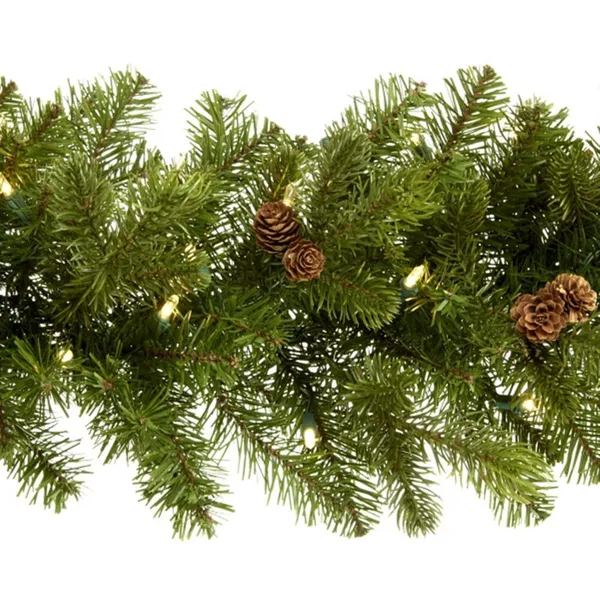 Ramo de pinheiro c/pinhas e c/leds 180cm