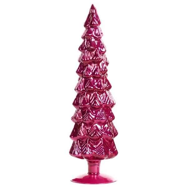 Arvore em vidro rosa grande