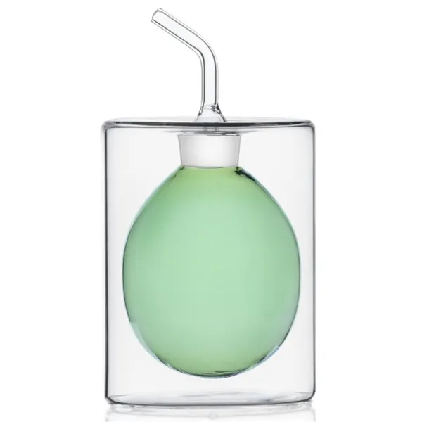 Galheteiro Cilindro Parede Dupla Verde 150ml