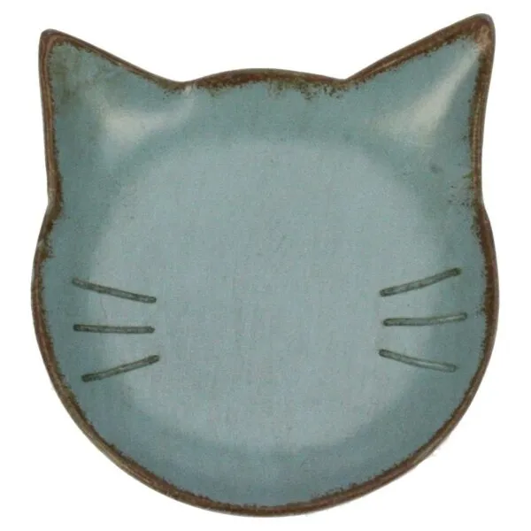 Prato Gato Turquesa 9,5x11x3,5cm