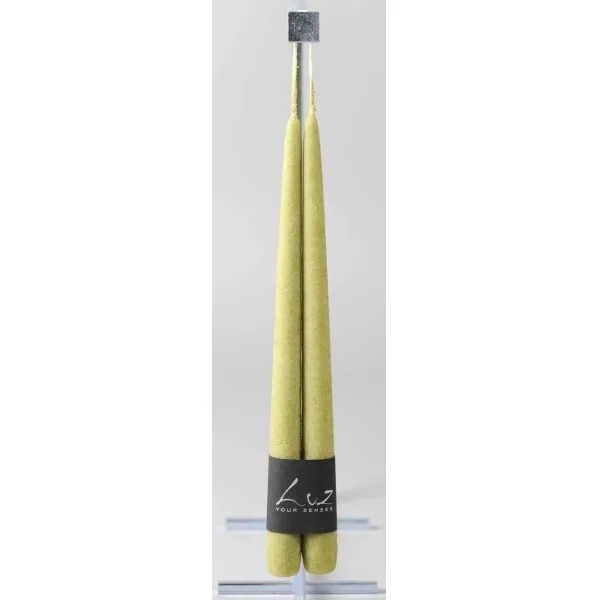 Vela Verde Azeitona 30cm x 2.5 cm conj.2