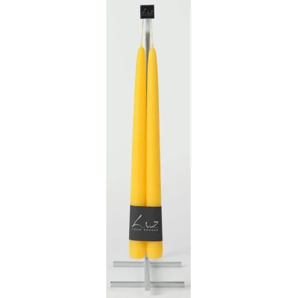 Vela Amarelo Páscoa 30cm x 2.5 cm conj.2