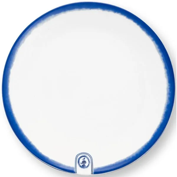 PiP & Blue Bird Prato Tie-Dye Branco 18cm