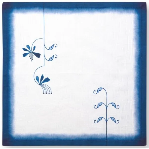 PiP & Blue Bird Conj 2Guardanapos Bird Flower Blue 40x40cm