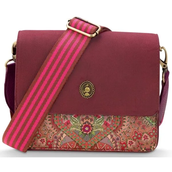 PiP Studio Mala Ombro S Fenna Jabali Vermelha 19x6x16cm