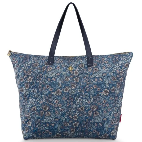 PiP Saco Tote Quilted L Tilda Daisy Dreams Azul 66x20x44cm