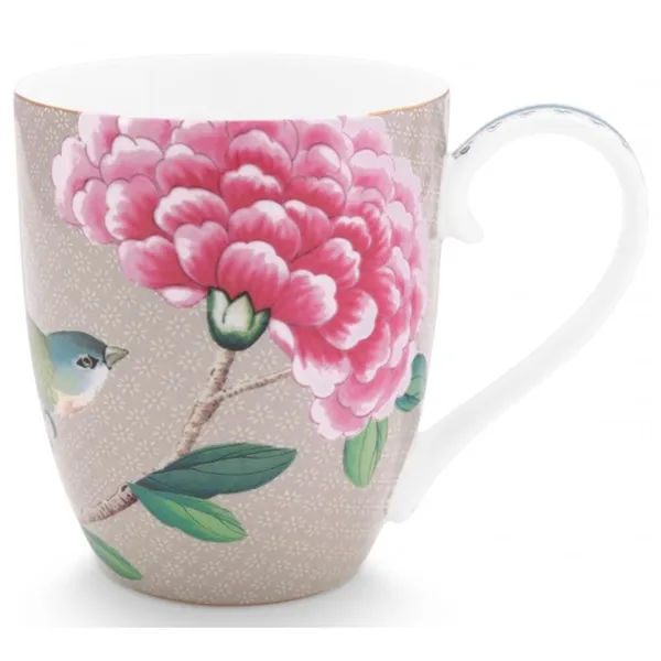 PiP Blushing Birds Caneca XL Khaki 450ml