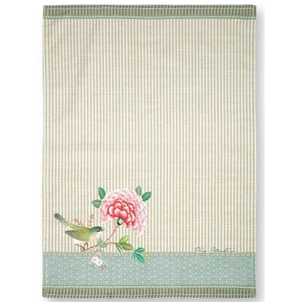 PiP Blushing Birds Toalha Chá Khaki 50x70cm
