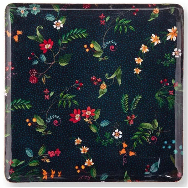 PiP Berry Blues Travessa Metal Medio Azul Escuro 30.5x30.5cm