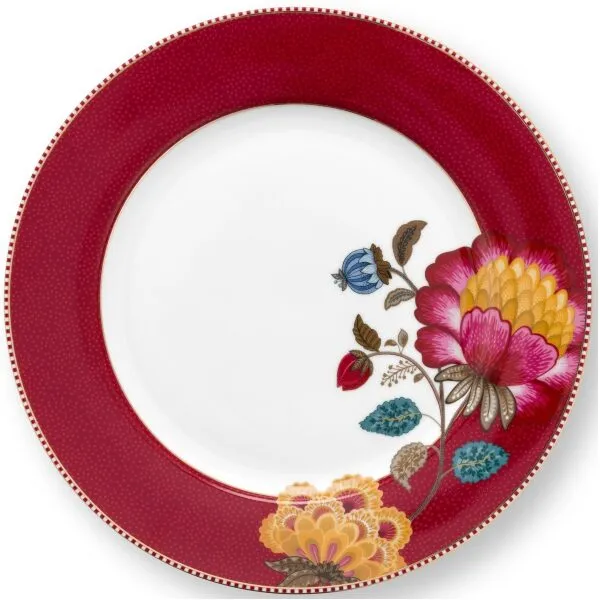 PiP Blooming Tales Prato Fantasy Vermelho Escuro 26.5cm