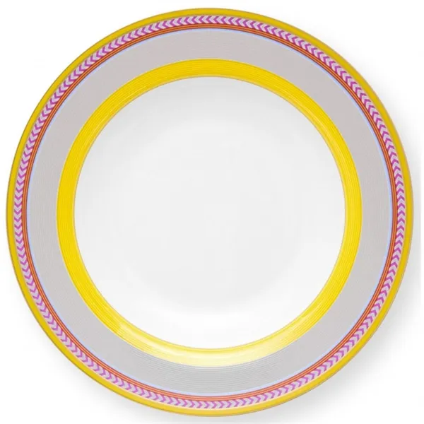 PiP Chique Prato Sopa Riscas Amarelo 23.5cm