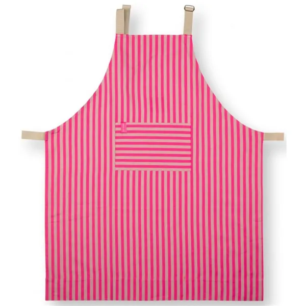 Pip Studio Avental Riscas Rosa 72x89.5cm