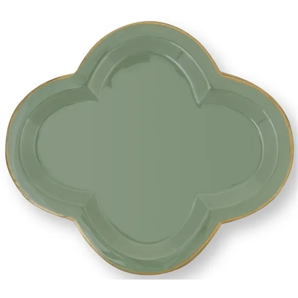 PiP Studio Travessa Metal Fancy Pequena Verde 26x30cm