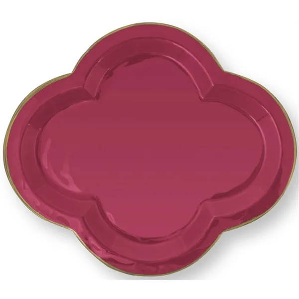 PiP Studio Travessa Metal Fancy Grande Rosa Escuro 31x36cm