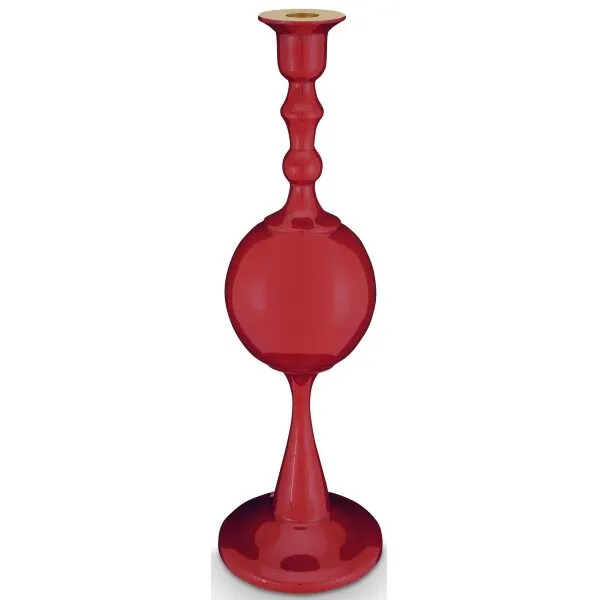 Pip Sphere Castiçal Metal Vermelho Escuro 37cm