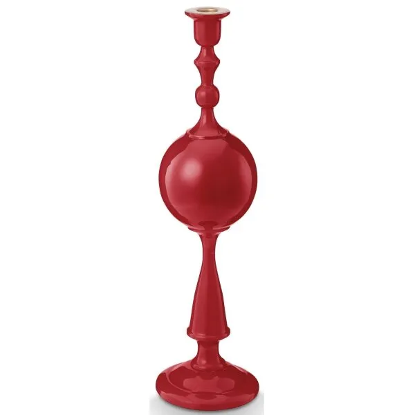 Pip Sphere Castiçal Metal Vermelho Escuro 44cm