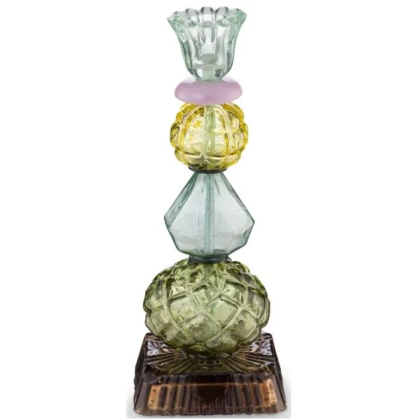 PiP Castiçal Vidro Bolas Verde 23.5cm
