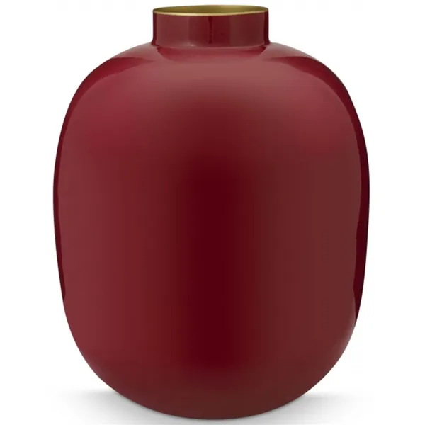 PiP Vaso metal Vermelho Escuro 32cm