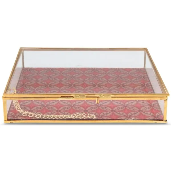 PiP Blooming Tales Caixa Vidro e Ouro 21x21x4cm