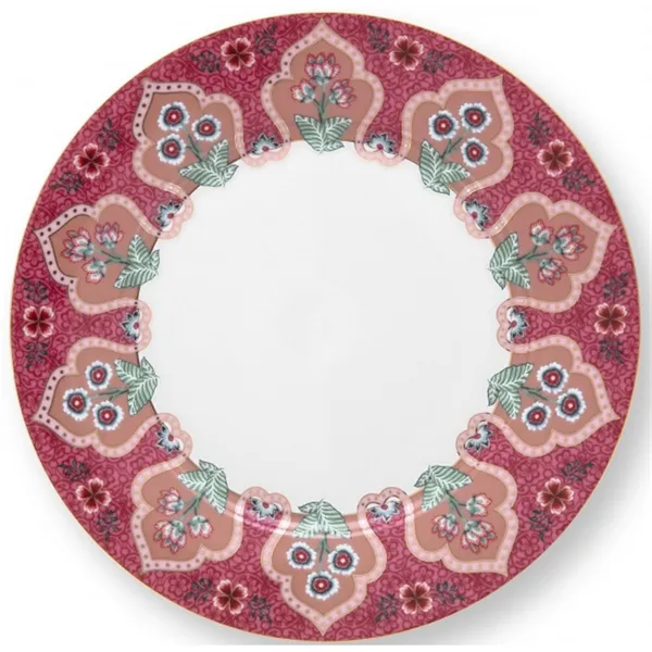 PiP Studio Flower Festival Deco Prato Rosa Escuro 21cm