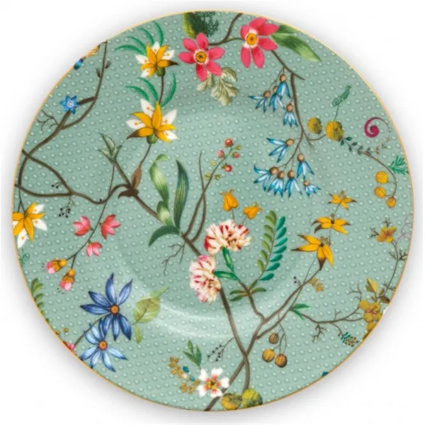 PiP Studio Jolie Prato Petit Four Jolie Flowers Azul 12cm