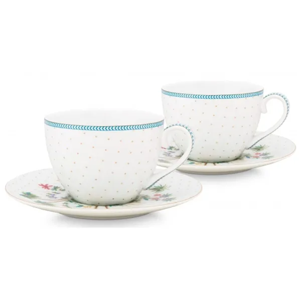 PiP Studio Jolie Conj.2 Chavenas Capucinoa Dots Ouro 280ml