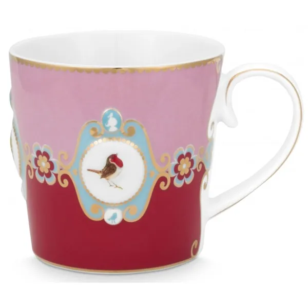 PiP Love Birds Medallion Caneca Vermelho - Rosa 250ml
