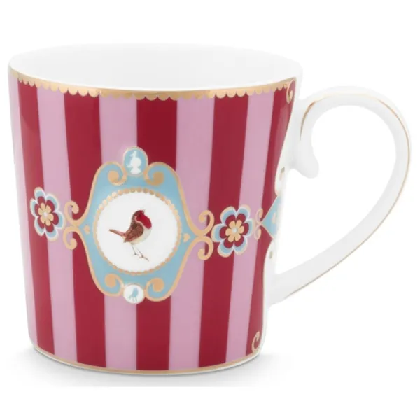 PiP Love Birds Medallion Caneca Riscas Vermelho - Khaki 250m