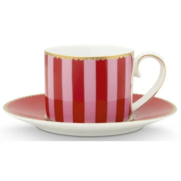 PiP Love Birds Chávena Expresso com Pires Vermelho/Rosa 125m
