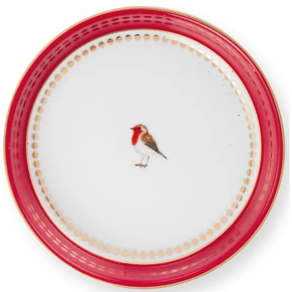 PiP Love Birds Pratinho Chá 9cm Vermelho