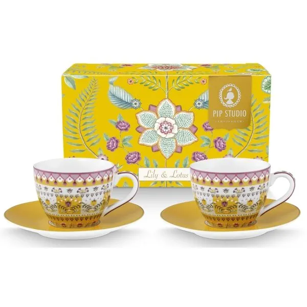 Pip Lily&Lotus Conj 2Chávenas Expresso 120ml Amarelo