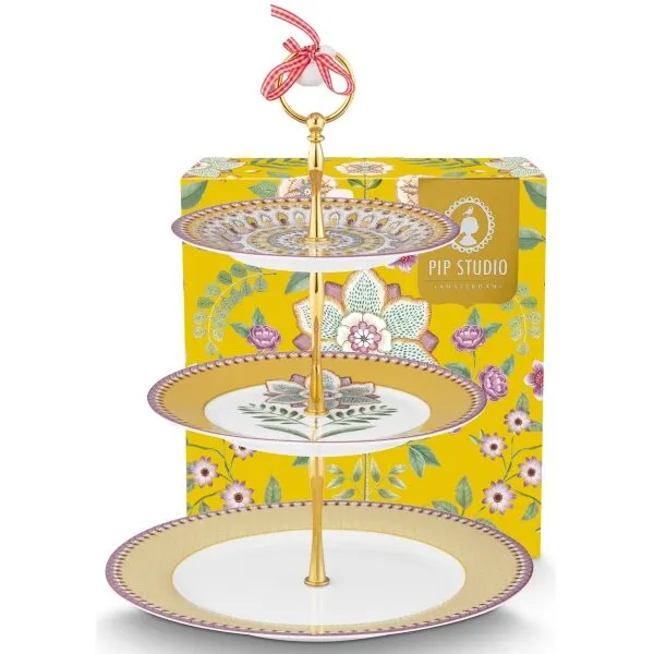 Pip Lily&Lotus Prato Bolos 3Andares Amarelo