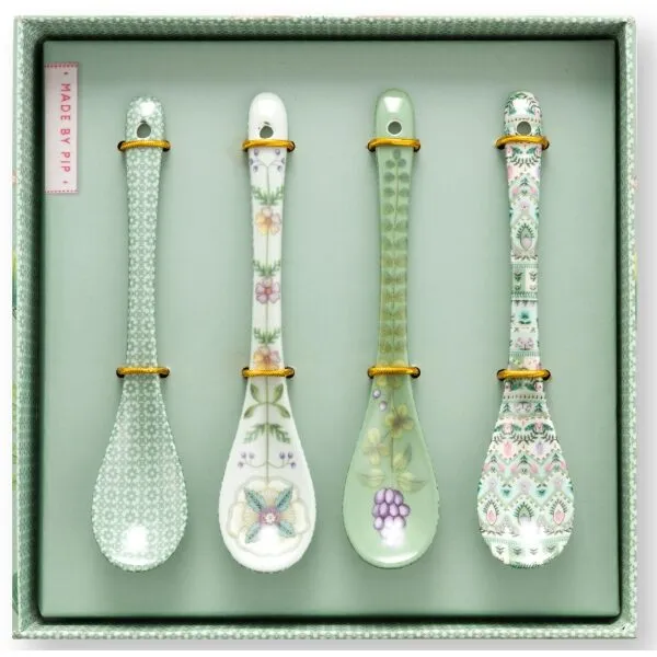 PiP Lily&Lotus Set/4 Colheres de Chá Verde
