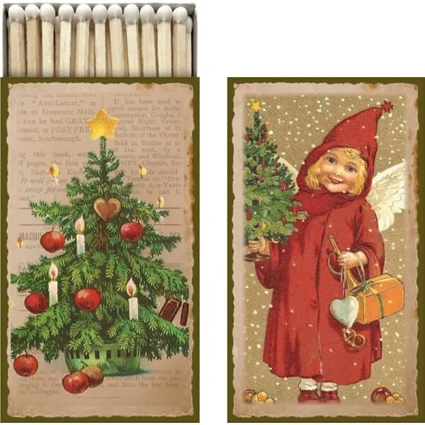 Caixa de Fósforos longos 6x11cm Pinheiro de Natal