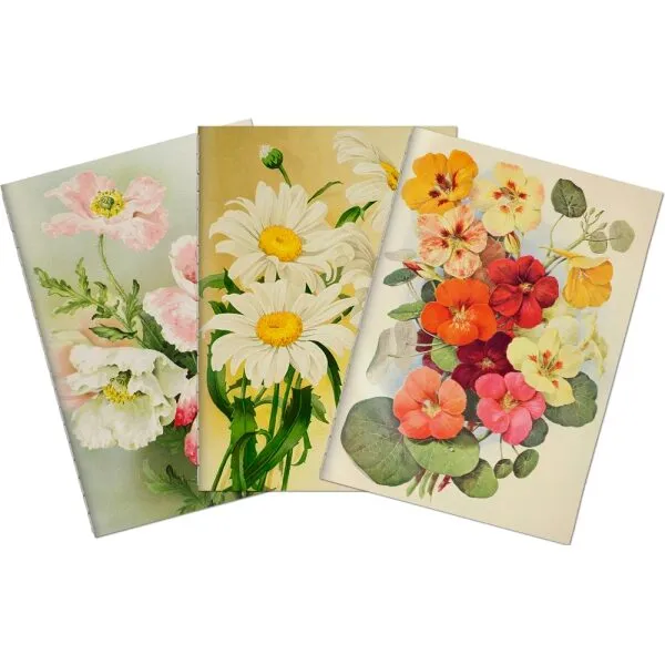 Livro de Notas A6 Conj 3 Flores de Verão